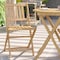 Flash Furniture 3PC Natural Finish Acacia Wood Folding Bistro Set THB-S4460-NAT-GG - alternate 9